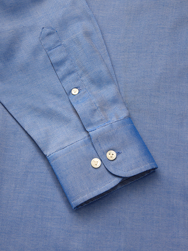 Zuccaro Blue Solid Full Sleeve Single Cuff Classic Fit Classic Formal Cotton Shirt