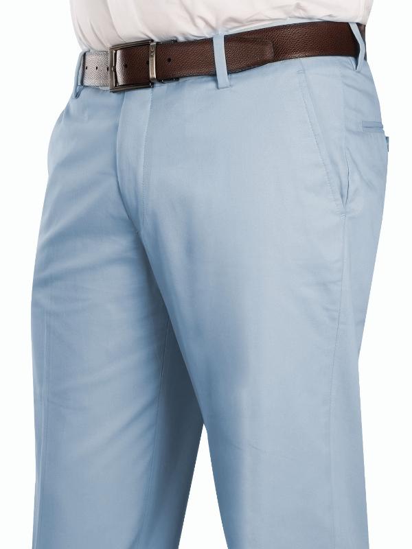 Mantova Sky Tailored Fit Cotton Trousers