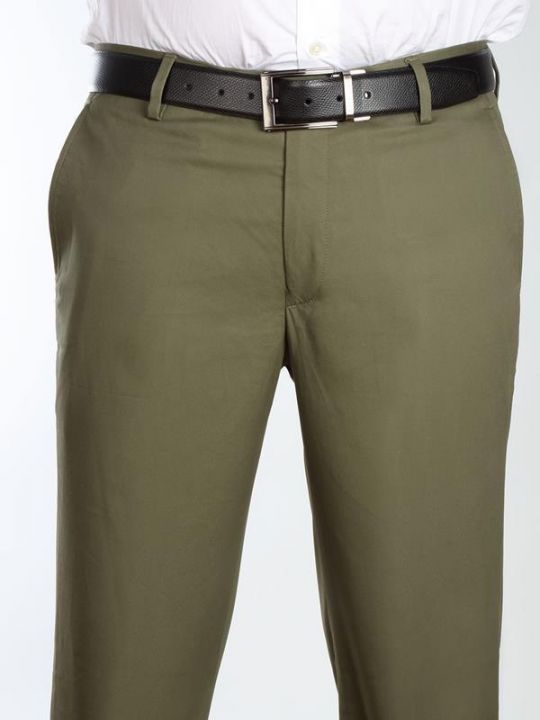 Pollone Khaki Tailored Fit Trouser