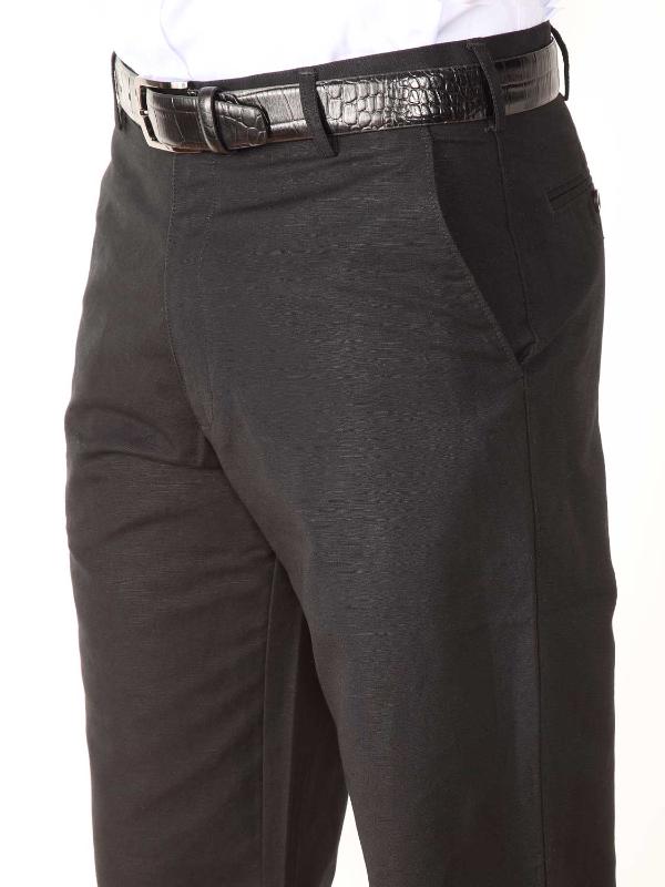 Portofino Black Classic Fit Blended Trousers