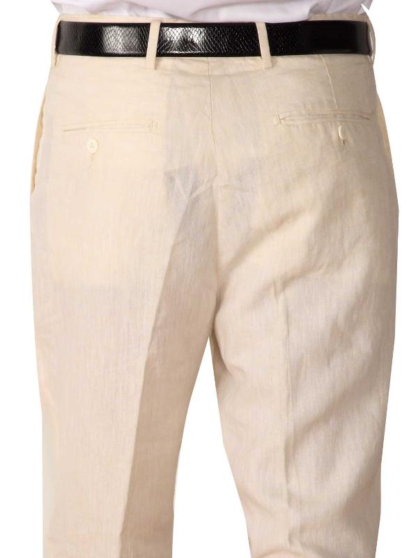 Trasita Stone Tailored Fit Linen Trousers