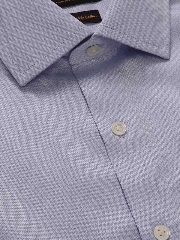 Antonello Sky Solid Full sleeve single cuff Tailored Fit Formal Cotton Shirt