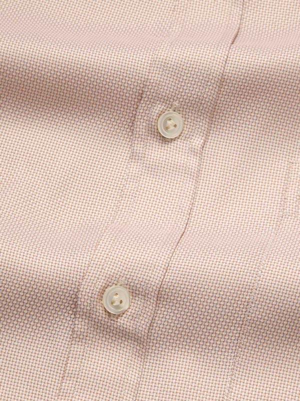 Cione Cream Check Full sleeve single cuff Classic Fit Classic Formal Cotton Shirt