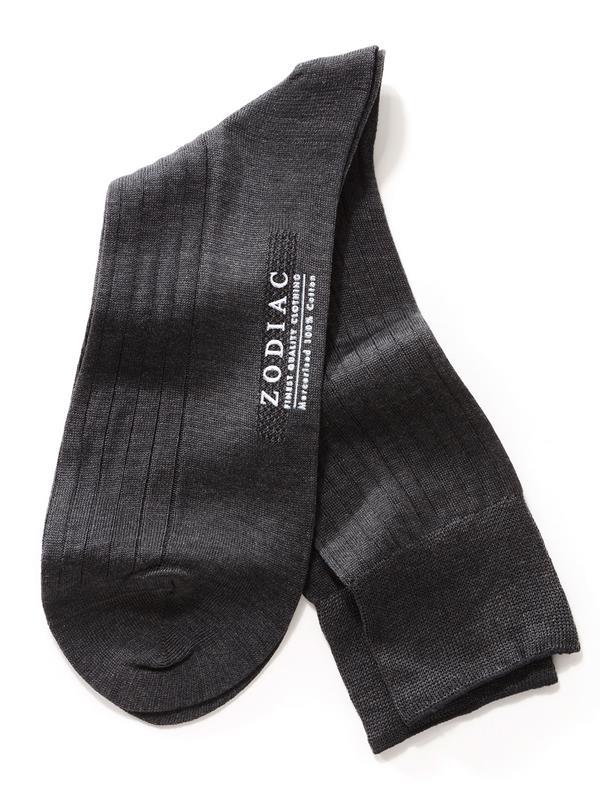 Moderena Melange Dark Grey Rib Cotton Socks