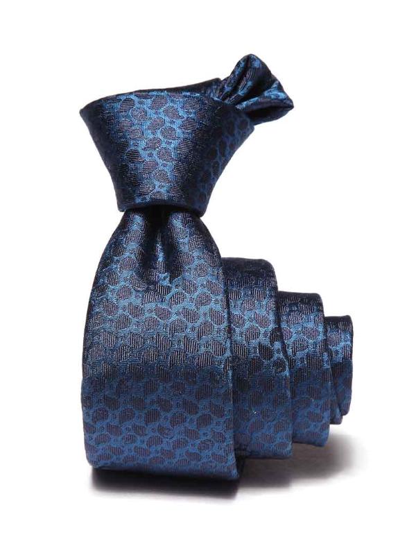 ZT Structure Solid Blue Silk Tie