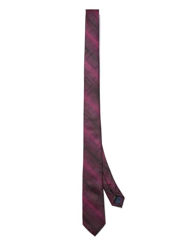 ZT-205 Striped Aubergien Polyester Tie