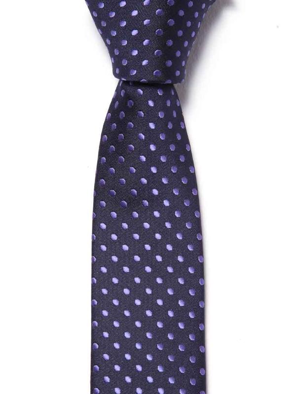 ZT-210 Dots Purple Polyester Tie