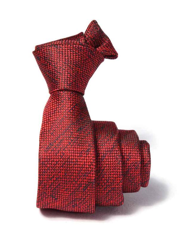 ZT-228 Structure Solid Red Polyester Tie